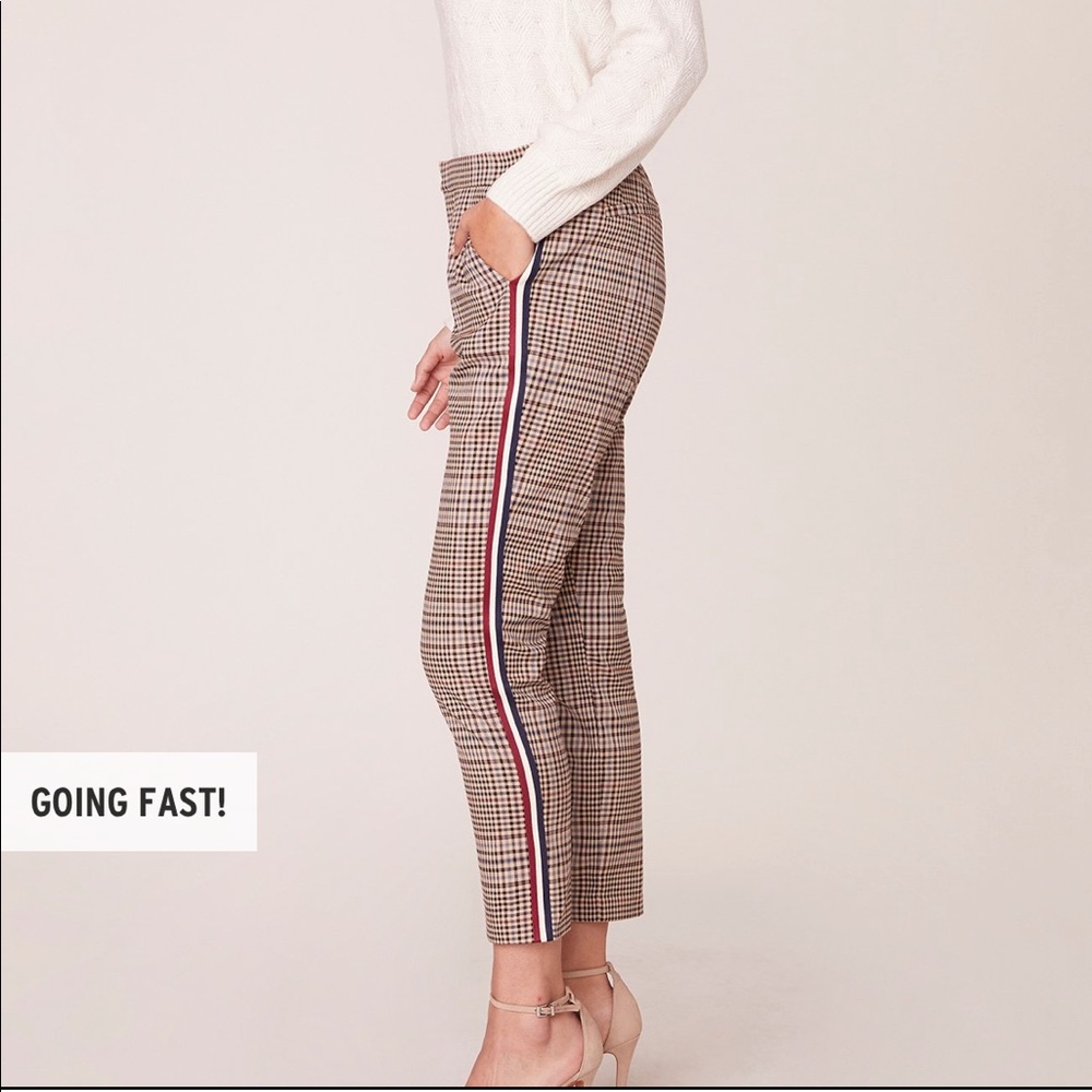 BB Dakota Plaid Check Again Ankle Pants